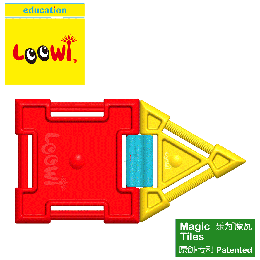 Loowi Magic Tiles @Loowi artToys, spatial intelligence, fine bodily-kinesthitic intelligence, interpersonal intelligence
